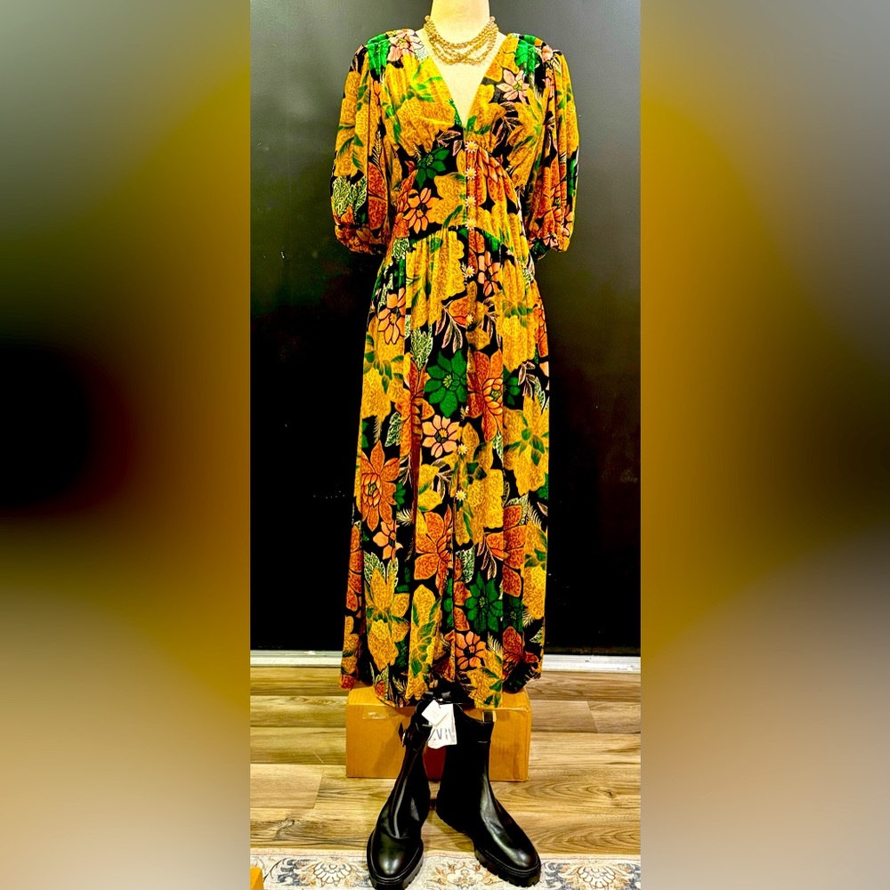 FARM RIO FLORAL MAXI DRESS SIZE medium